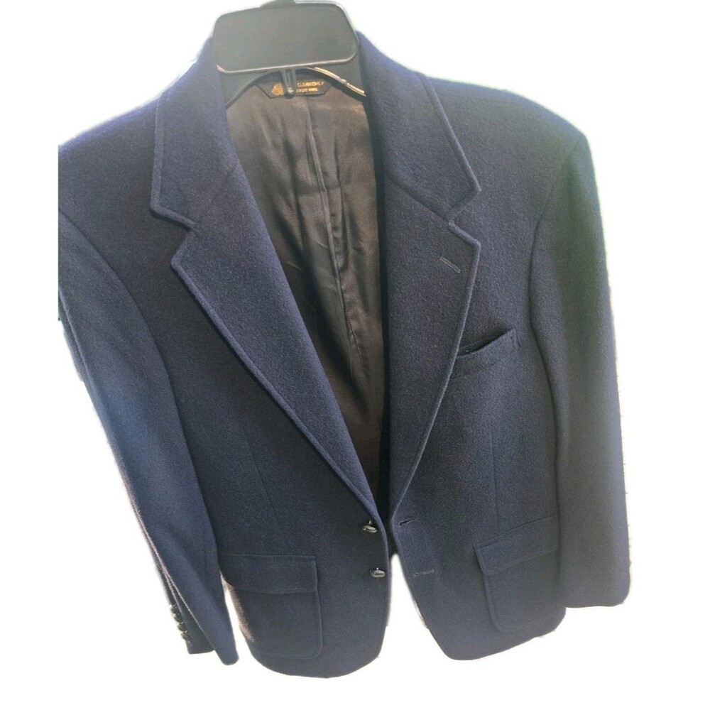 VanJulian 100% Camel Hair Men’s Overcoat Navy Blue Wool Lining – Classic Fit